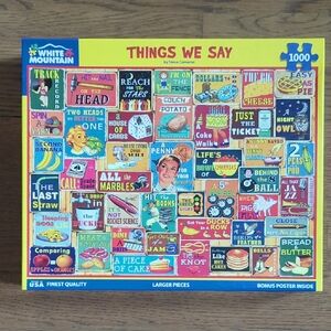 White Mountain Vibrant "Things We Say" Collage Puzzle